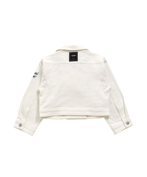 JENNI love（ジェニィラブ）の「ライダース風デニムGジャン（デニムジャケット・キッズ・オフホワイト/サックスブルー・130cm/140cm/150cm/160cm）」の9枚目の写真