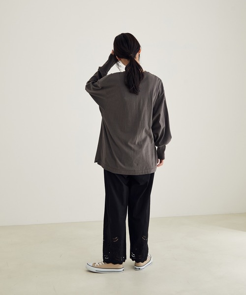 SALON adam et rope'（サロン アダム エ ロペ）の「【洗える】裾スカラップパンツ（その他パンツ・レディース・ホワイト/ブラック・FREE）」の18枚目の写真