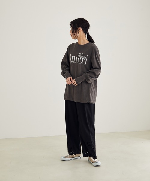 SALON adam et rope'（サロン アダム エ ロペ）の「【洗える】裾スカラップパンツ（その他パンツ・レディース・ホワイト/ブラック・FREE）」の17枚目の写真