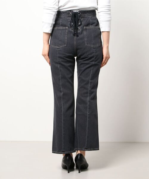 ehka sopo（エヘカソポ）の「レースアップデニムパンツ（デニムパンツ・レディース・ブラック/ネイビー/ブルー・ﾌﾘ-）」の7枚目の写真