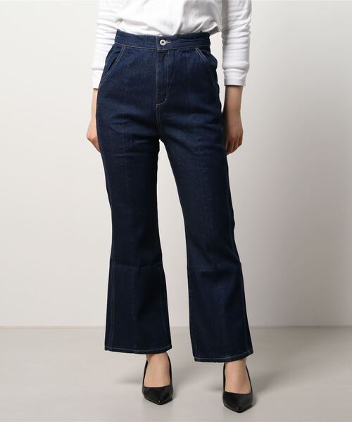 ehka sopo（エヘカソポ）の「レースアップデニムパンツ（デニムパンツ・レディース・ブラック/ネイビー/ブルー・ﾌﾘ-）」の9枚目の写真