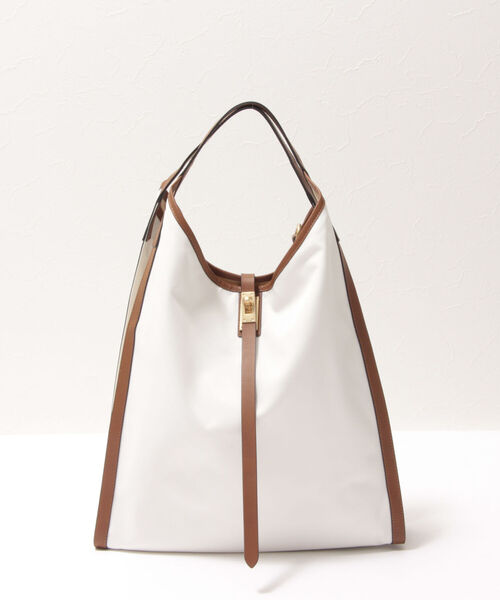 ORSETTO（オルセット）の「【ORSETTO/オルセット】【WEB限定】ナイロントートバッグ（トートバッグ・レディース・ブラック/ホワイト系その他4/グレイッシュベージュ・FREE）」の6枚目の写真