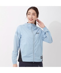 FILA GOLF/フィラゴルフ ストレッチ ハイネックフード ポケッタブルジャケット/撥水加工 収納袋付き/ゴルフウェア/レディース