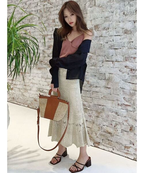 RESEXXY（リゼクシー）の「ミックスマテリアルバッグ（ハンドバッグ・レディース・ベージュ/ブラウン・FREE）」の9枚目の写真