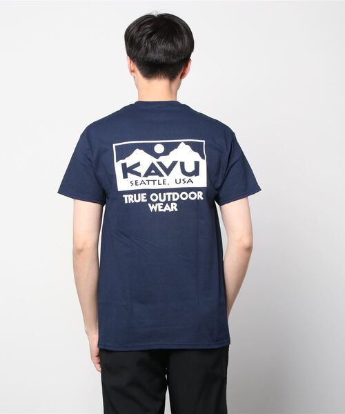 KAVU(カブー)の「KAVU/カブー トゥルーロゴ ルーズシルエット バックプリントTシャツ 19821630(Tシャツ/カットソー・メンズ・グリーン/オフホワイト/ホワイト/ネイビー/ダークグリーン/ブラック・L/XL/M)」の22枚目の写真