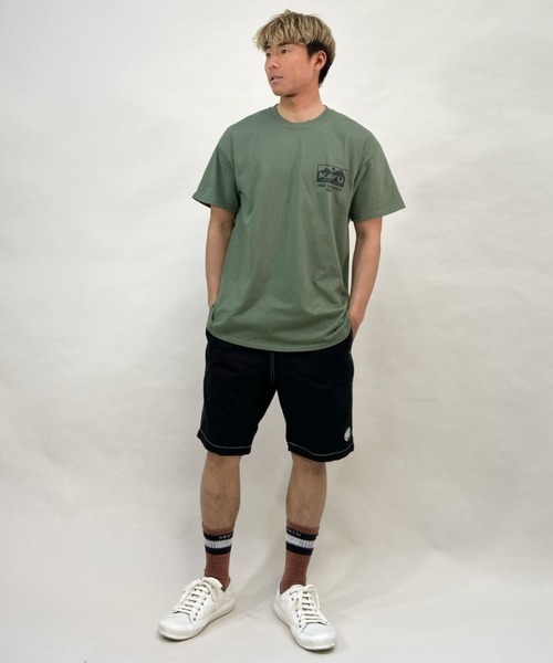 KAVU(カブー)の「KAVU/カブー トゥルーロゴ ルーズシルエット バックプリントTシャツ 19821630(Tシャツ/カットソー・メンズ・グリーン/オフホワイト/ホワイト/ネイビー/ダークグリーン/ブラック・L/XL/M)」の9枚目の写真