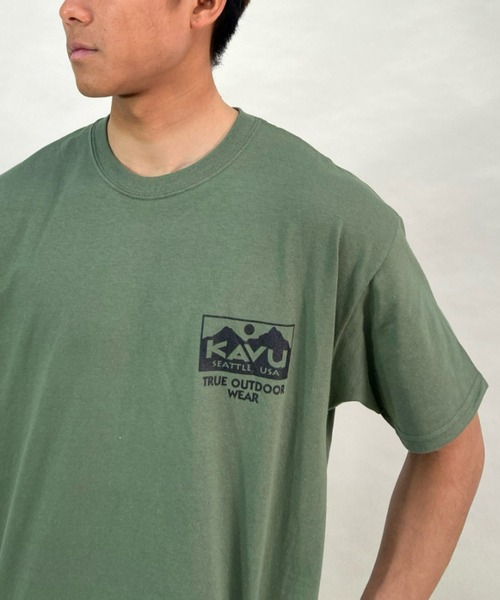 KAVU(カブー)の「KAVU/カブー トゥルーロゴ ルーズシルエット バックプリントTシャツ 19821630(Tシャツ/カットソー・メンズ・グリーン/オフホワイト/ホワイト/ネイビー/ダークグリーン/ブラック・L/XL/M)」の12枚目の写真