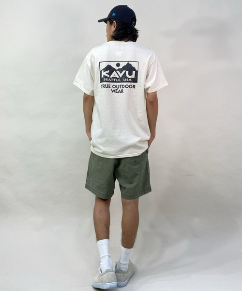 KAVU(カブー)の「KAVU/カブー トゥルーロゴ ルーズシルエット バックプリントTシャツ 19821630(Tシャツ/カットソー・メンズ・グリーン/オフホワイト/ホワイト/ネイビー/ダークグリーン/ブラック・L/XL/M)」の17枚目の写真