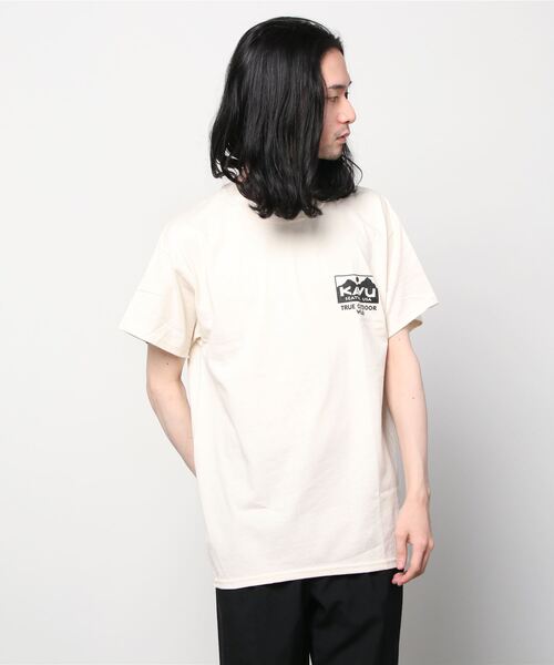 KAVU(カブー)の「KAVU/カブー トゥルーロゴ ルーズシルエット バックプリントTシャツ 19821630(Tシャツ/カットソー・メンズ・グリーン/オフホワイト/ホワイト/ネイビー/ダークグリーン/ブラック・L/XL/M)」の19枚目の写真