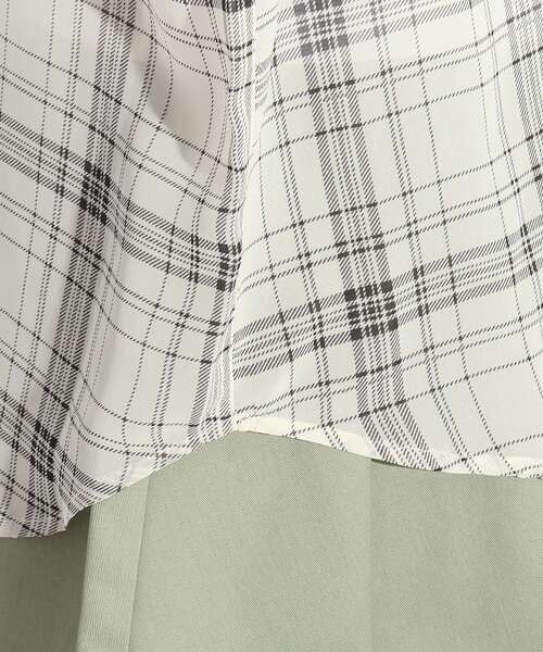 PINK-latte（ピンクラテ）の「◆シアーチェックシャツ（シャツ/ブラウス・キッズ・ホワイト系4/サックスブルー系1/ブラック系1・16/14/15 ）」の9枚目の写真