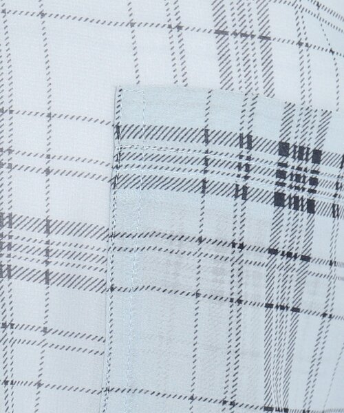 PINK-latte（ピンクラテ）の「◆シアーチェックシャツ（シャツ/ブラウス・キッズ・ホワイト系4/サックスブルー系1/ブラック系1・16/14/15 ）」の12枚目の写真