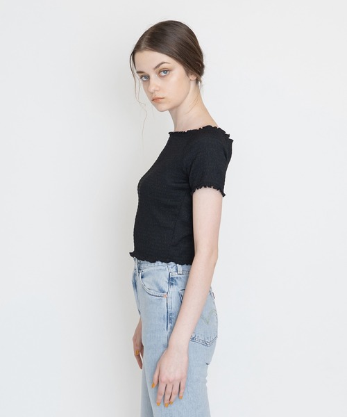 Levi's(リーバイス)の「オフショルダートップス CAVIAR(Tシャツ/カットソー・レディース・ブラック・M/S/XS)」の4枚目の写真