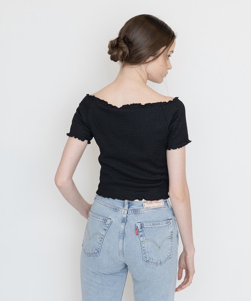 Levi's(リーバイス)の「オフショルダートップス CAVIAR(Tシャツ/カットソー・レディース・ブラック・M/S/XS)」の5枚目の写真
