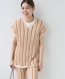コットンビスコースランダムリブベスト