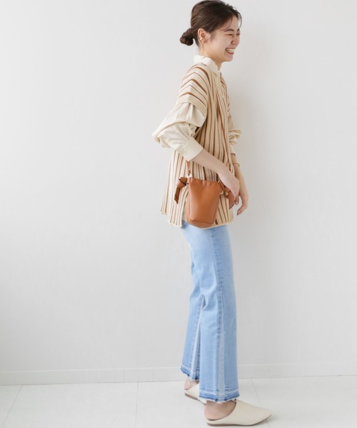 JOURNAL STANDARD relume（ジャーナルスタンダード　レリューム）の「コットンビスコースランダムリブベスト（ベスト・レディース・ブラック/ブラウン/ナチュラル・FREE）」の15枚目の写真