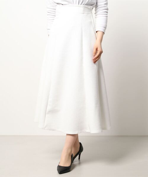 ANDGEEBEE（アンジービー）の「ワッフルスカート（スカート・レディース・ホワイト/ブラック・MEDIUM）」の9枚目の写真