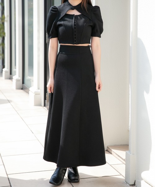 ANDGEEBEE（アンジービー）の「ワッフルスカート（スカート・レディース・ホワイト/ブラック・MEDIUM）」の7枚目の写真