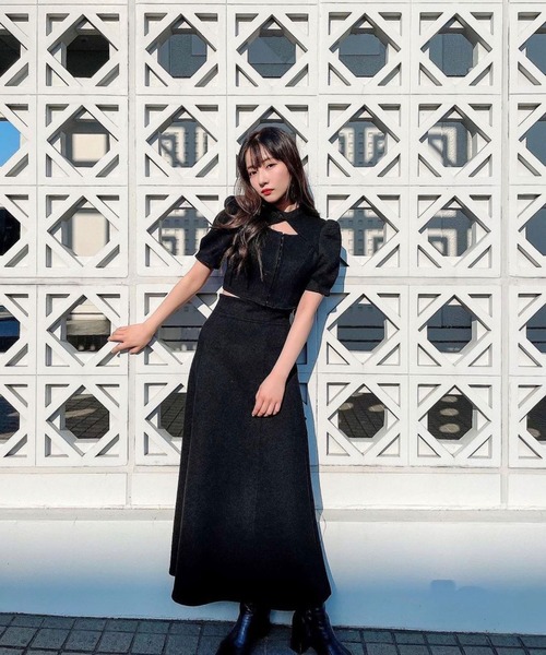 ANDGEEBEE（アンジービー）の「ワッフルスカート（スカート・レディース・ホワイト/ブラック・MEDIUM）」の6枚目の写真