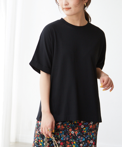SLOBE IENA（スローブイエナ）の「袖ターンバックTEE◆（Tシャツ/カットソー・レディース・グレー系その他/ブラック/グリーン/ブラウン・FREE）」の13枚目の写真