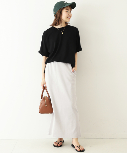 SLOBE IENA（スローブイエナ）の「袖ターンバックTEE◆（Tシャツ/カットソー・レディース・グレー系その他/ブラック/グリーン/ブラウン・FREE）」の15枚目の写真