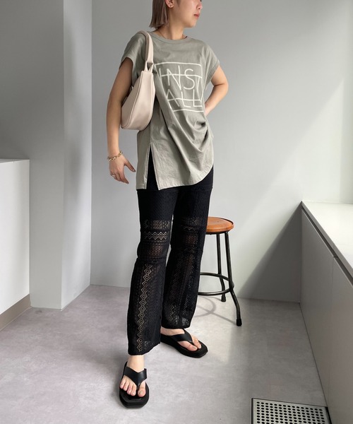 CAPRICIEUX LE'MAGE（カプリシューレマージュ）の「2WAYフレンチTシャツ（Tシャツ/カットソー・レディース・オフホワイト/カーキ・FREE）」の8枚目の写真