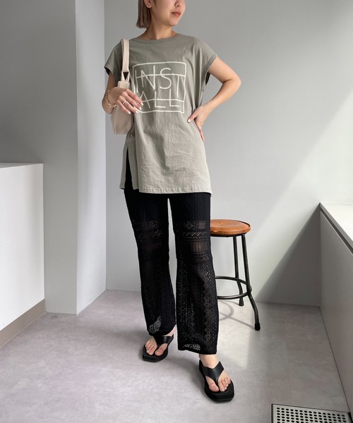 CAPRICIEUX LE'MAGE（カプリシューレマージュ）の「2WAYフレンチTシャツ（Tシャツ/カットソー・レディース・オフホワイト/カーキ・FREE）」の10枚目の写真