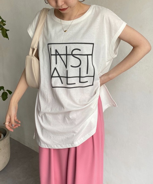 CAPRICIEUX LE'MAGE（カプリシューレマージュ）の「2WAYフレンチTシャツ（Tシャツ/カットソー・レディース・オフホワイト/カーキ・FREE）」の12枚目の写真