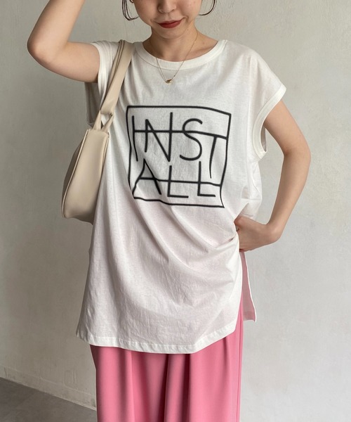 CAPRICIEUX LE'MAGE（カプリシューレマージュ）の「2WAYフレンチTシャツ（Tシャツ/カットソー・レディース・オフホワイト/カーキ・FREE）」の14枚目の写真