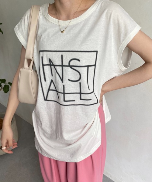 CAPRICIEUX LE'MAGE（カプリシューレマージュ）の「2WAYフレンチTシャツ（Tシャツ/カットソー・レディース・オフホワイト/カーキ・FREE）」の16枚目の写真