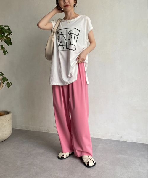 CAPRICIEUX LE'MAGE（カプリシューレマージュ）の「2WAYフレンチTシャツ（Tシャツ/カットソー・レディース・オフホワイト/カーキ・FREE）」の17枚目の写真