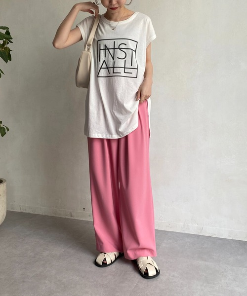 CAPRICIEUX LE'MAGE（カプリシューレマージュ）の「2WAYフレンチTシャツ（Tシャツ/カットソー・レディース・オフホワイト/カーキ・FREE）」の19枚目の写真