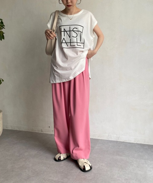 CAPRICIEUX LE'MAGE（カプリシューレマージュ）の「2WAYフレンチTシャツ（Tシャツ/カットソー・レディース・オフホワイト/カーキ・FREE）」の20枚目の写真