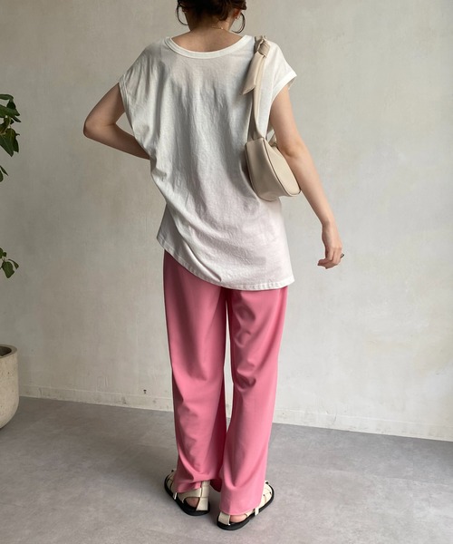 CAPRICIEUX LE'MAGE（カプリシューレマージュ）の「2WAYフレンチTシャツ（Tシャツ/カットソー・レディース・オフホワイト/カーキ・FREE）」の21枚目の写真