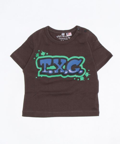 Life Support Products(ライフサポートプロダクツ)の「【コットンUSA】プリント半袖Tシャツ(80~150cm)(Tシャツ/カットソー・キッズ・チャコール/イエロー/オフホワイト/レッド/パープル/ブラック・95/90/100/110/120/130/150/80/140)」の4枚目の写真