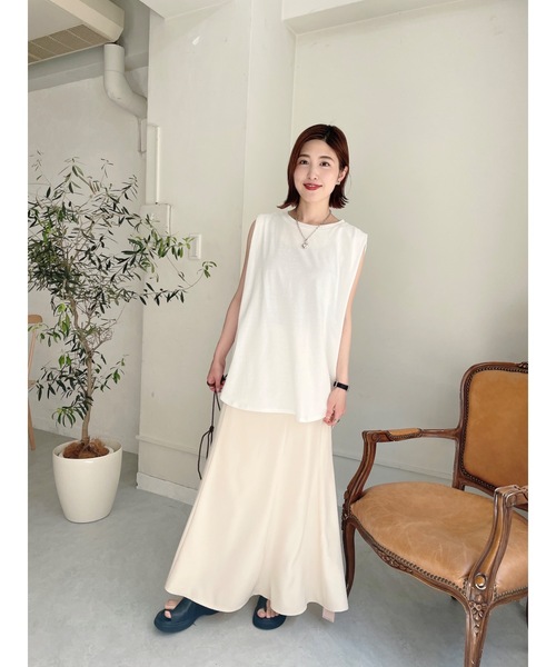 JUMELLE(ジュメロ)の「【低身長~高身長】ツイルマーメイドスカート(スカート・レディース・ブラック/アイボリー・SMALL/MEDIUM)」の18枚目の写真