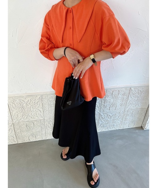 JUMELLE(ジュメロ)の「【低身長~高身長】ツイルマーメイドスカート(スカート・レディース・ブラック/アイボリー・SMALL/MEDIUM)」の13枚目の写真