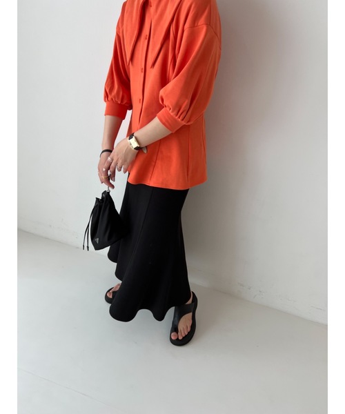 JUMELLE(ジュメロ)の「【低身長~高身長】ツイルマーメイドスカート(スカート・レディース・ブラック/アイボリー・SMALL/MEDIUM)」の15枚目の写真