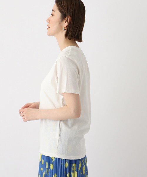 OPAQUE.CLIP(オペークドットクリップ)の「◆オーガニックコットン強撚天竺 BASIC Tシャツ【WEB限定サイズ】(Tシャツ/カットソー・レディース・ホワイト系その他3/オレンジ/ブラック/ブラウン系その他/サンドベージュ/ブルー/ホワイト系/グリーン・42/36/40/38/34)」の10枚目の写真