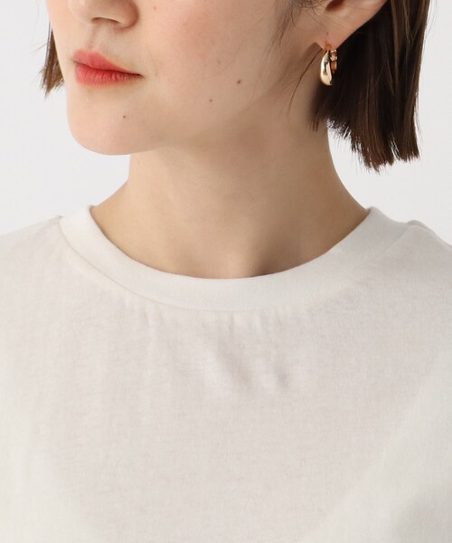 OPAQUE.CLIP(オペークドットクリップ)の「◆オーガニックコットン強撚天竺 BASIC Tシャツ【WEB限定サイズ】(Tシャツ/カットソー・レディース・ホワイト系その他3/オレンジ/ブラック/ブラウン系その他/サンドベージュ/ブルー/ホワイト系/グリーン・42/36/40/38/34)」の12枚目の写真