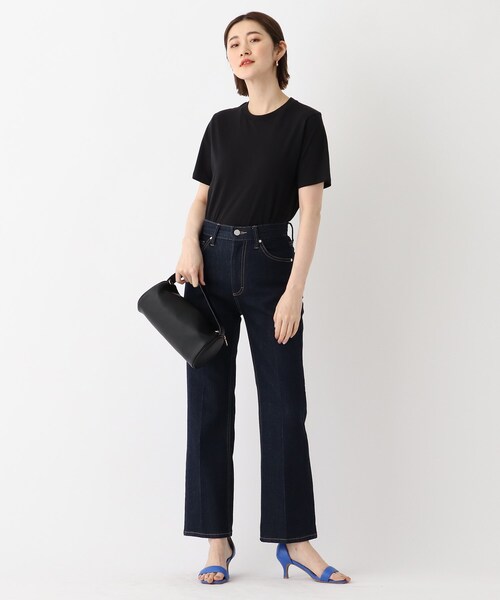 OPAQUE.CLIP(オペークドットクリップ)の「◆オーガニックコットン強撚天竺 BASIC Tシャツ【WEB限定サイズ】(Tシャツ/カットソー・レディース・ホワイト系その他3/オレンジ/ブラック/ブラウン系その他/サンドベージュ/ブルー/ホワイト系/グリーン・42/36/40/38/34)」の16枚目の写真