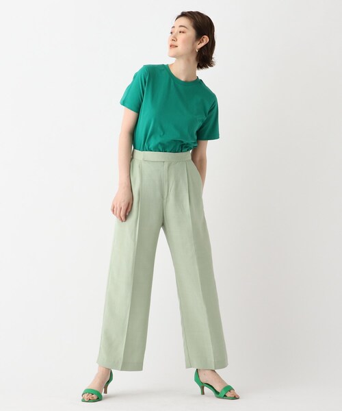 OPAQUE.CLIP(オペークドットクリップ)の「◆オーガニックコットン強撚天竺 BASIC Tシャツ【WEB限定サイズ】(Tシャツ/カットソー・レディース・ホワイト系その他3/オレンジ/ブラック/ブラウン系その他/サンドベージュ/ブルー/ホワイト系/グリーン・42/36/40/38/34)」の18枚目の写真