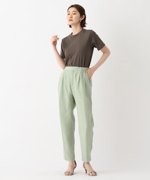 OPAQUE.CLIP(オペークドットクリップ)の「◆オーガニックコットン強撚天竺 BASIC Tシャツ【WEB限定サイズ】(Tシャツ/カットソー・レディース・ホワイト系その他3/オレンジ/ブラック/ブラウン系その他/サンドベージュ/ブルー/ホワイト系/グリーン・42/36/40/38/34)」の21枚目の写真