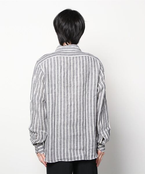 Finamore（フィナモレ）の「Finamore / ストライプシャツ（シャツ/ブラウス・メンズ・チャコールアッシュ・X-LARGE）」の2枚目の写真