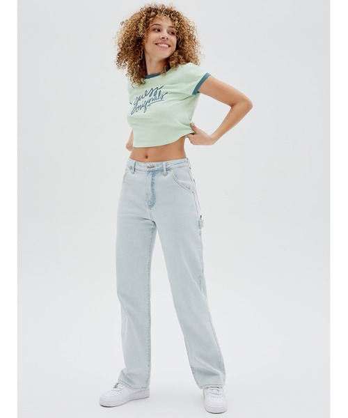 Guess（ゲス）の「GUESS Originals Cropped Ringer Tee（Tシャツ/カットソー・レディース・ホワイト/ブラック/ライトグリーン・SMALL/MEDIUM/X-SMALL）」の7枚目の写真