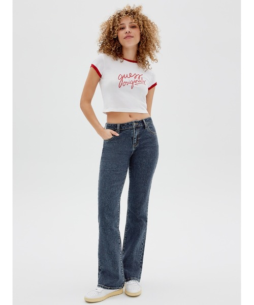 Guess（ゲス）の「GUESS Originals Cropped Ringer Tee（Tシャツ/カットソー・レディース・ホワイト/ブラック/ライトグリーン・SMALL/MEDIUM/X-SMALL）」の13枚目の写真