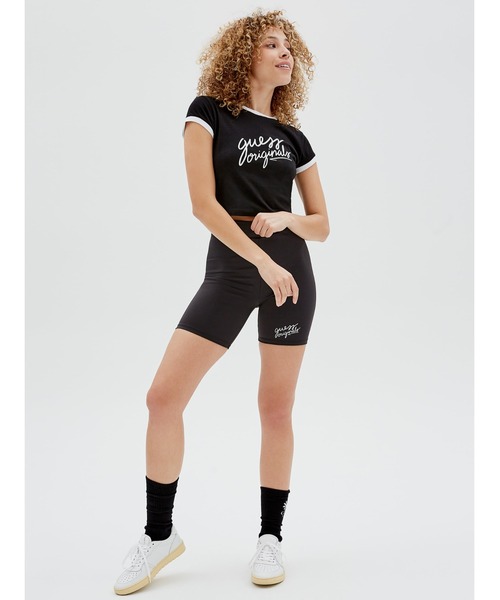 Guess（ゲス）の「GUESS Originals Cropped Ringer Tee（Tシャツ/カットソー・レディース・ホワイト/ブラック/ライトグリーン・SMALL/MEDIUM/X-SMALL）」の10枚目の写真