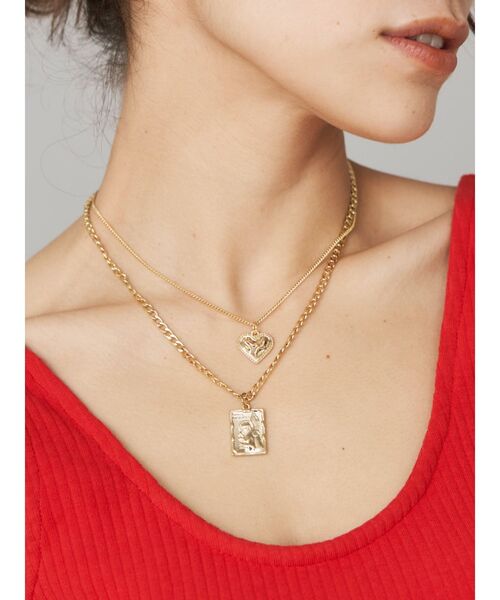 EVRIS（エヴリス）の「HEART COIN ネックレス（ネックレス・レディース・シルバー/ゴールド・FREE）」の2枚目の写真