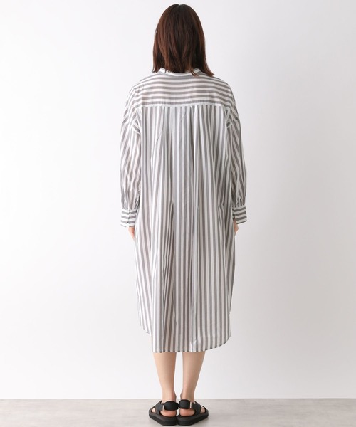 LEPSIM（レプシィム）の「キュプラコンストライプワンピース　262587（ワンピース・レディース・グレー/ピンク・FREE）」の10枚目の写真