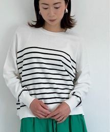 ボーダーニットプルオーバー