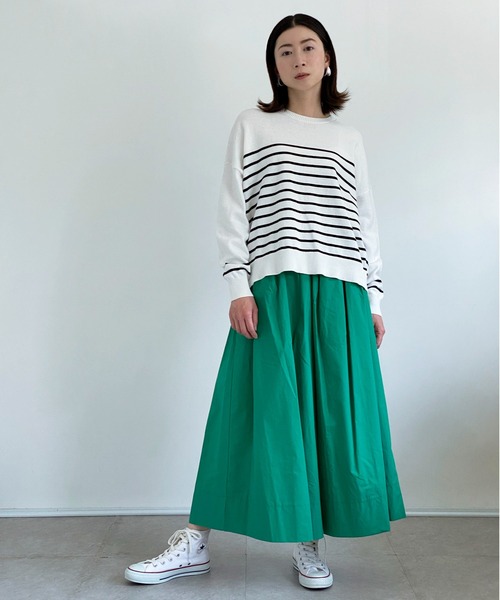 ottilie（オティーリエ）の「ボーダーニットプルオーバー（ニット/セーター・レディース・ホワイト×ブラック/ネイビー×ホワイト・FREE）」の18枚目の写真